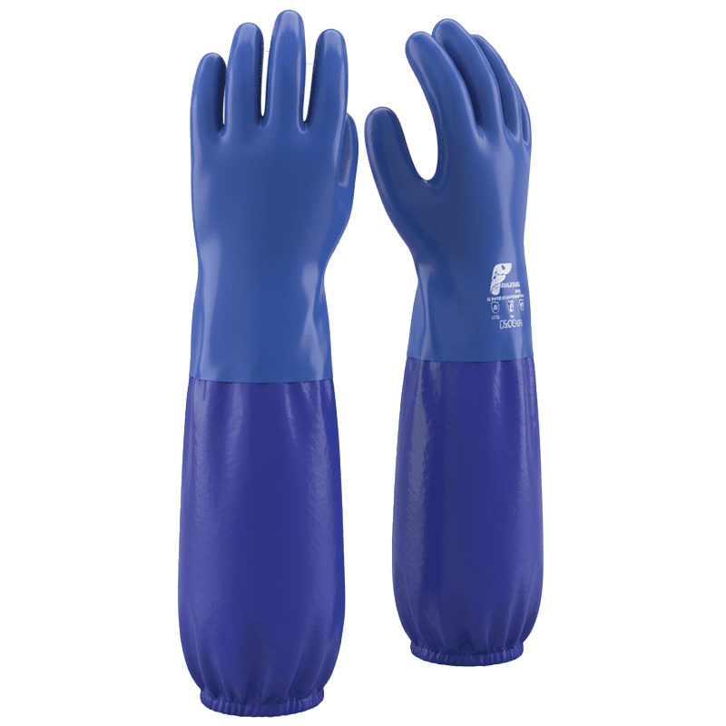 Gants de Protection Multi-Risques Manchette Longue Bleue