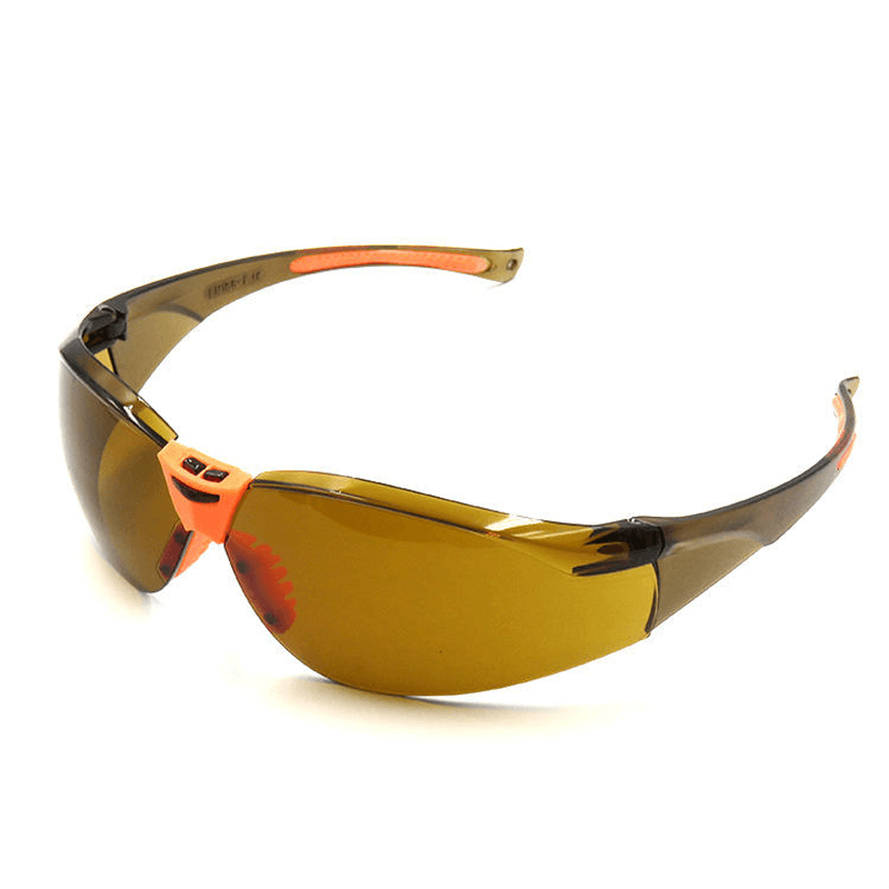 Lunettes de Protection Teintées Brunes avec Accents Orange