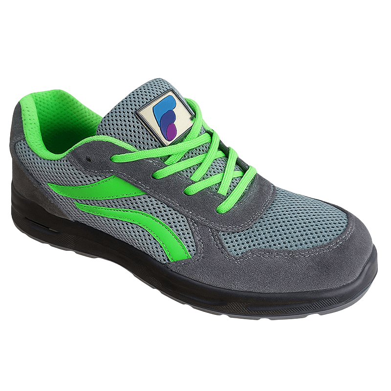 Chaussures de Sécurité Sportives Respirantes Gris/Vert