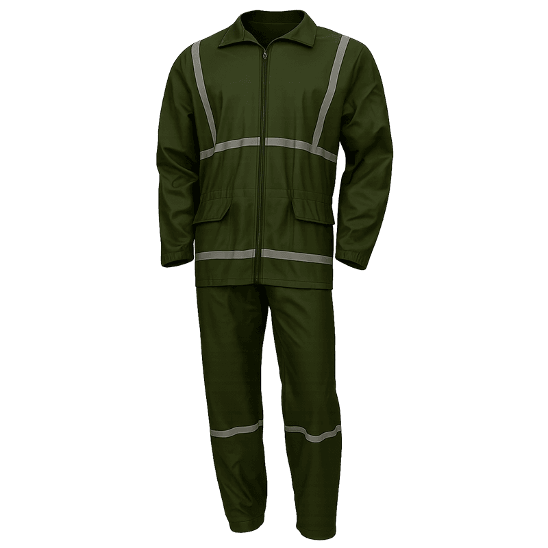 Ensemble de Pluie Imperméable avec Bandes Réfléchissantes