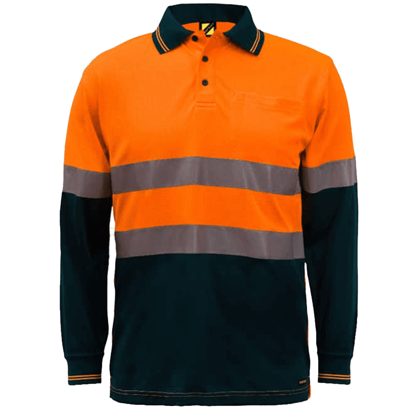 Polo de travail manches longues haute-visibilité 