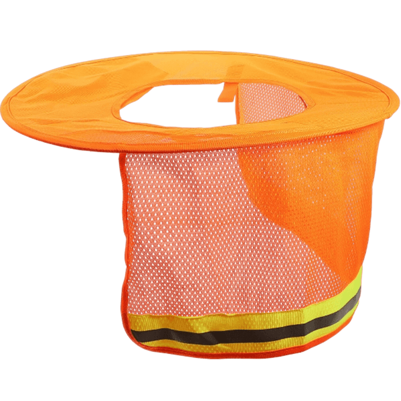 Pare-nuque Haute Visibilité pour Casque Orange Fluo