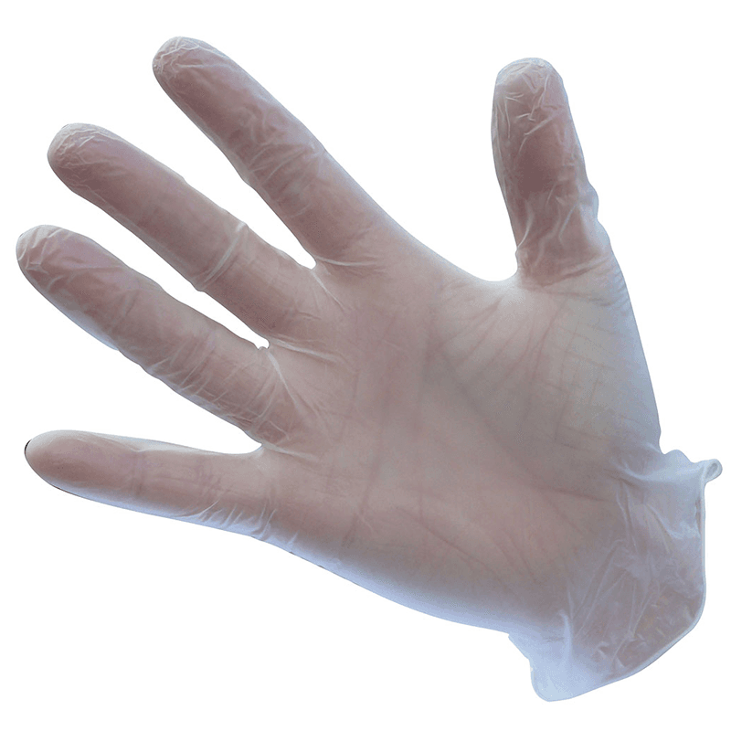 Gant de Protection Jetable en Vinyle (Transparent)