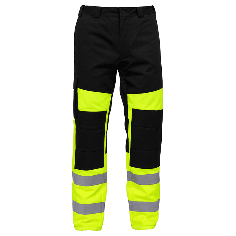 Pantalon de Travail Bicolore Haute Visibilité Noir/Jaune