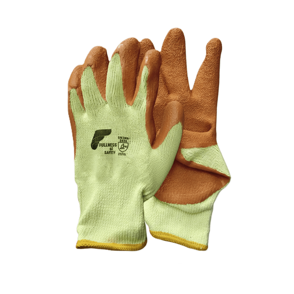 Gants de Manutention Enduction Latex Crêpé Orange