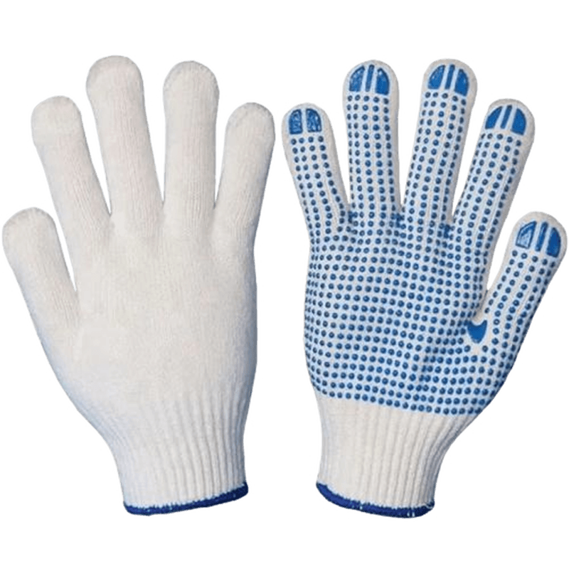 Gants de Manutention avec Picots PVC - Bleu/Blanc