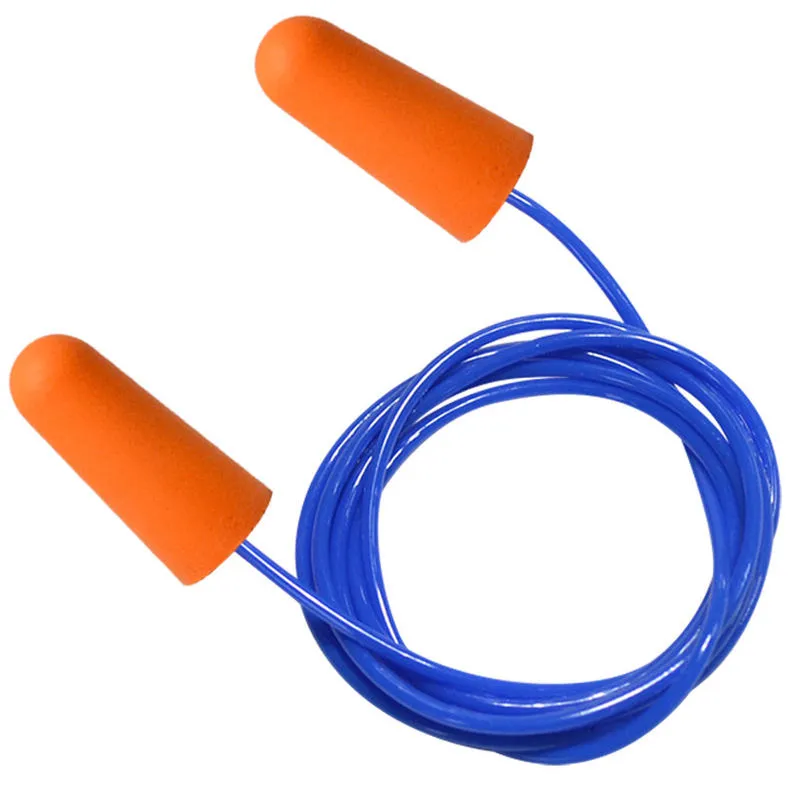 Bouchons d'oreilles en mousse cordés SNR 38 dB – Orange