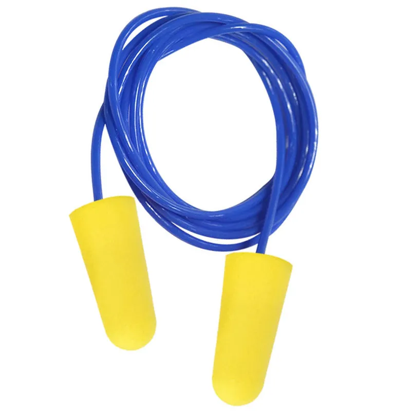 Bouchons d'oreilles en mousse cordés SNR 38 dB – Jaune