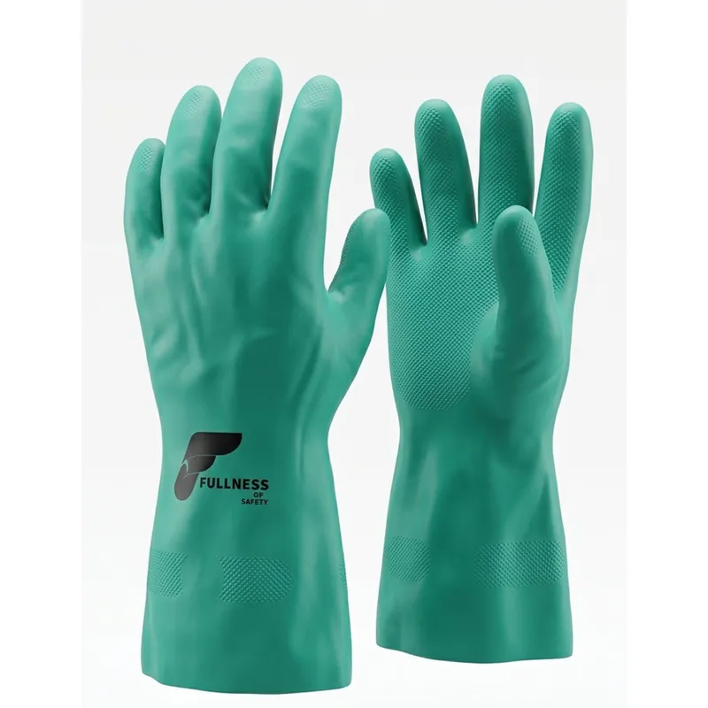 Gants de protection chimique en nitrile – Vert