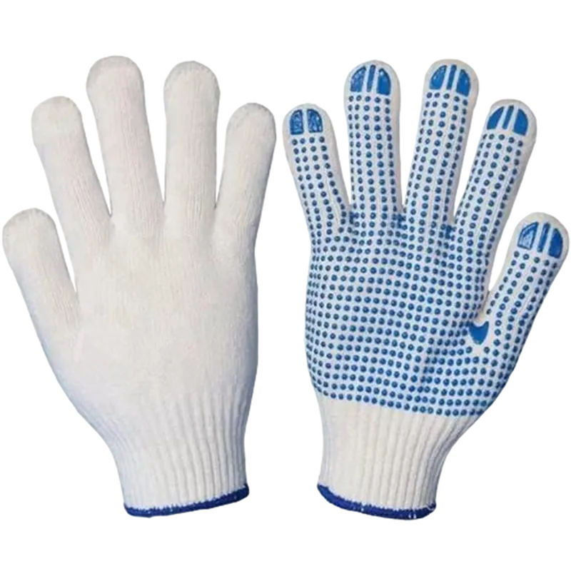 Gants de manutention à picots PVC – Blanc et bleu