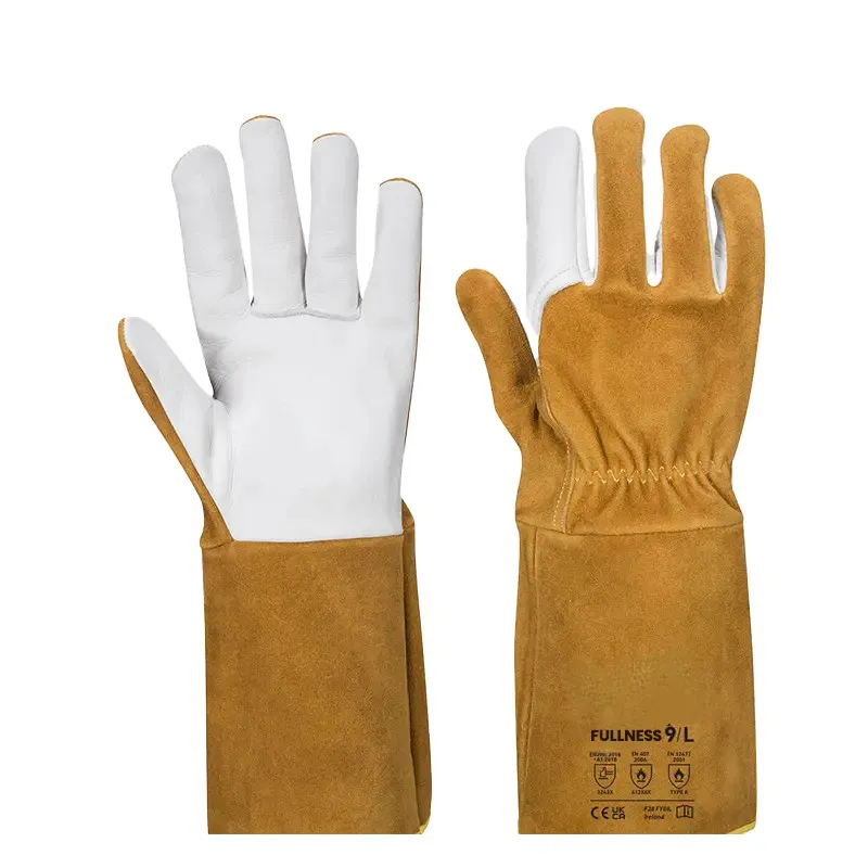 Gants de soudeur PRO A521 type A – Blanc et marron