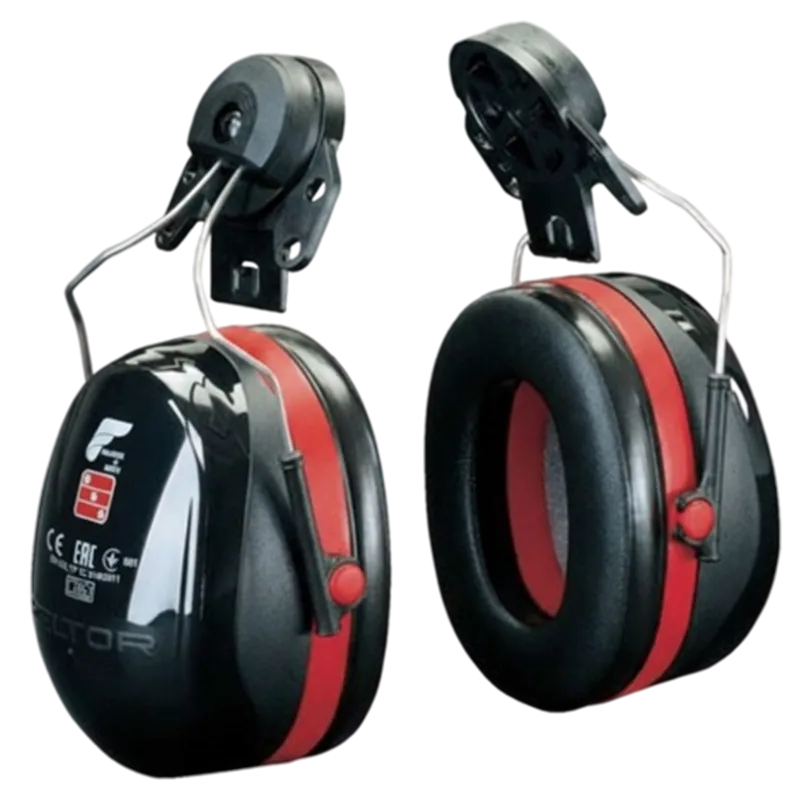 Casque antibruit pliable haute atténuation SNR 34 dB – Noir et rouge