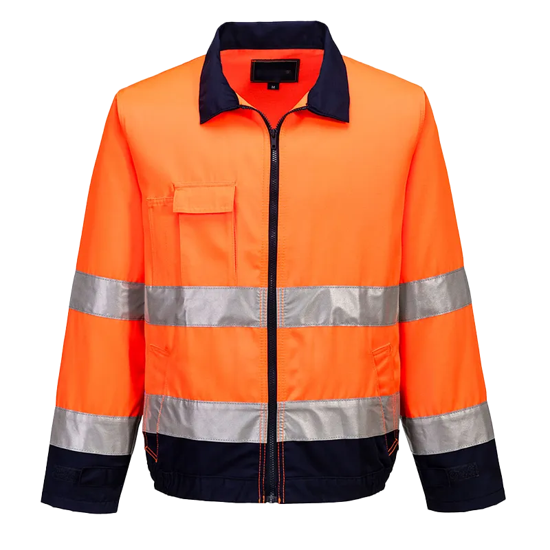 Veste de travail HV TX70 classe 3 – Orange et bleu marine