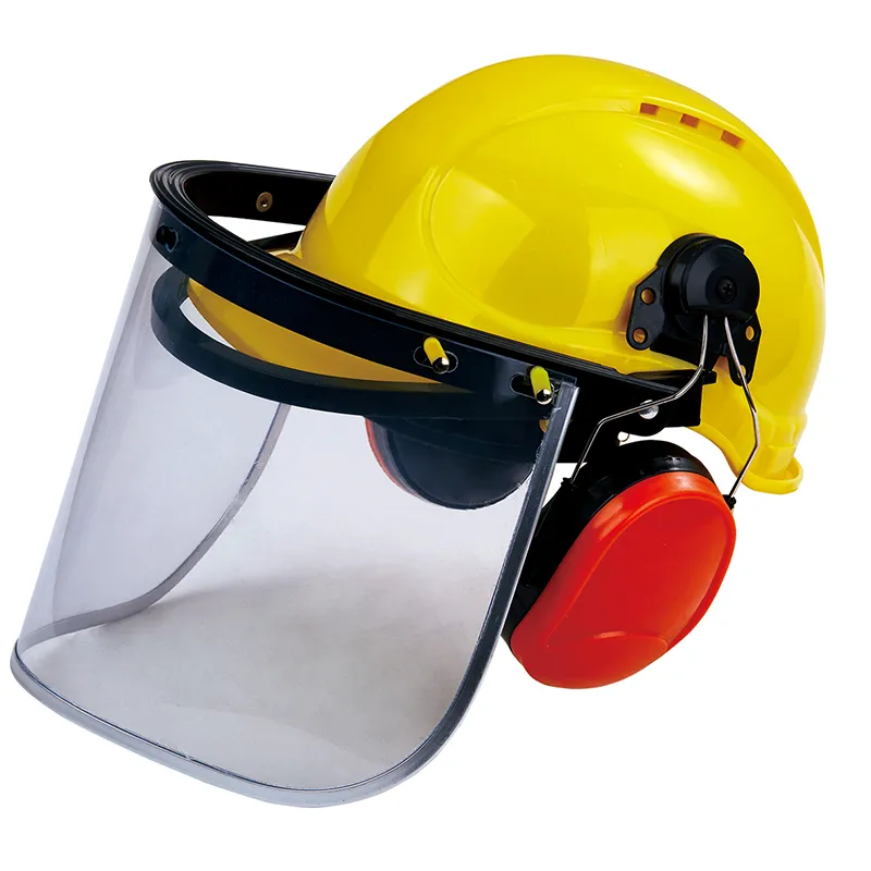 Casque forestier 3-en-1 visière et antibruit – Jaune