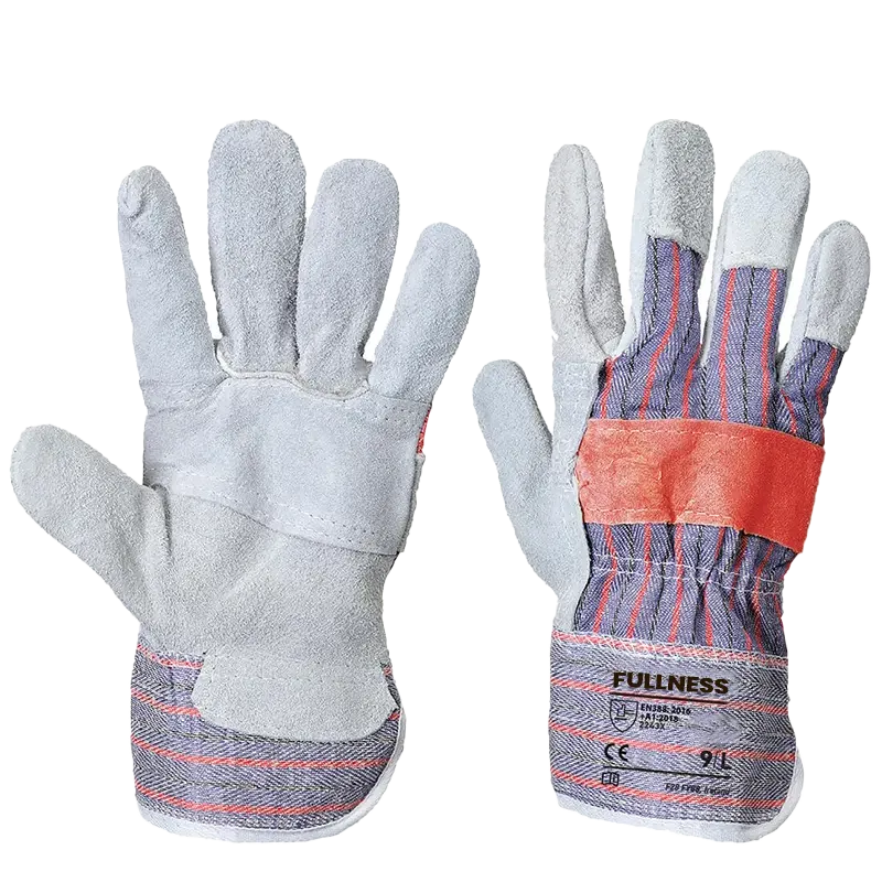 Gants rigger cuir et coton 2243X – Gris et bleu
