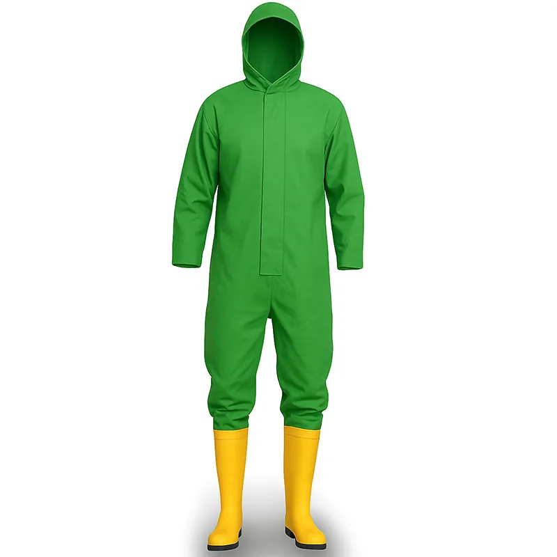 Combinaison chimique étanche type 1 à bottes intégrées – Vert
