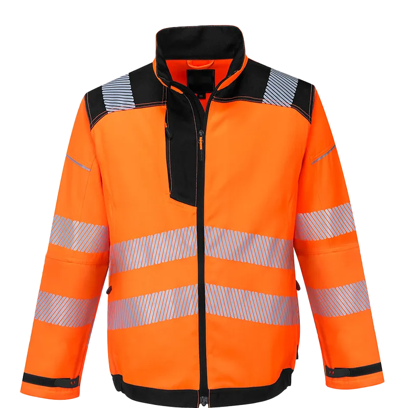 Veste de travail HV classe 3 – Orange et noir