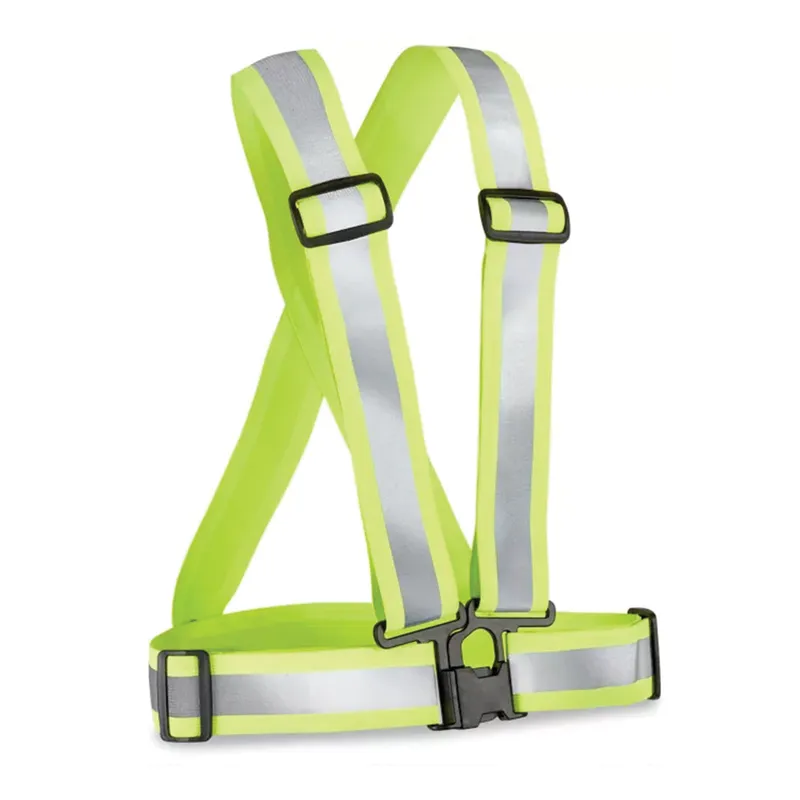 Ceinture-bretelles réfléchissante élastique – Vert citron