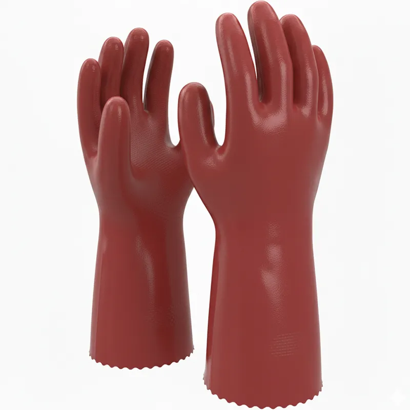 Gants étanches multirisques manchette courte – Rouge