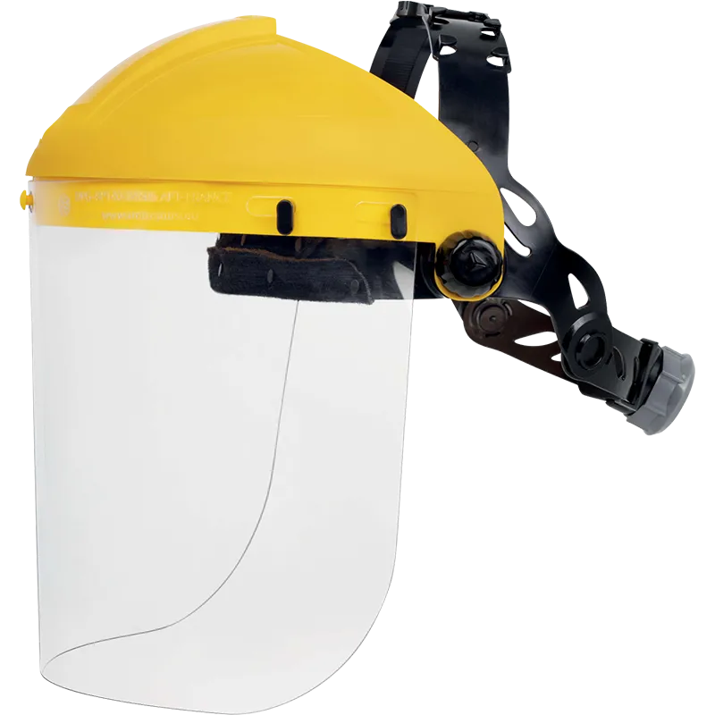 Casque de sécurité à visière claire intégrée – Jaune