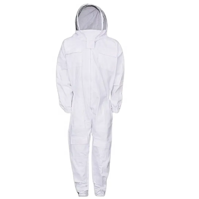 Combinaison d'apiculture BEE-SAFE à capuche voilette – Blanc