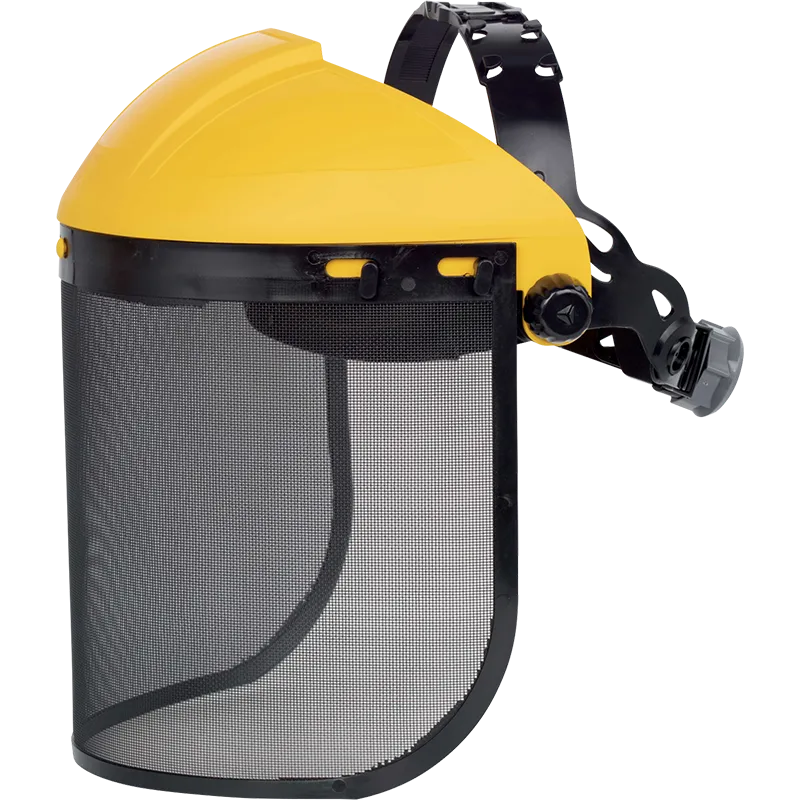 Casque forestier à visière grillagée – Jaune