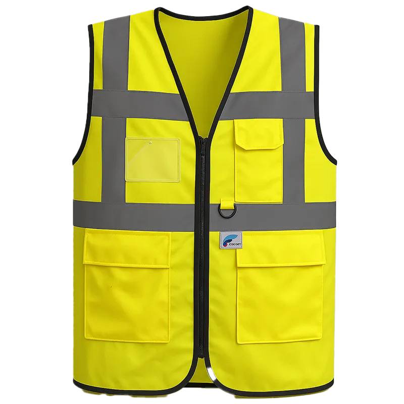 Gilet HV multifonction à poches classe 2 – Jaune fluo