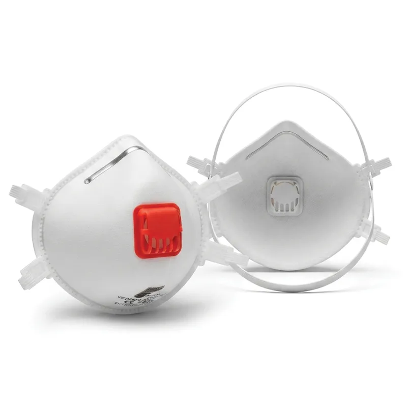 Masque coque FFP3 NR à soupape AIR – Blanc, soupape rouge