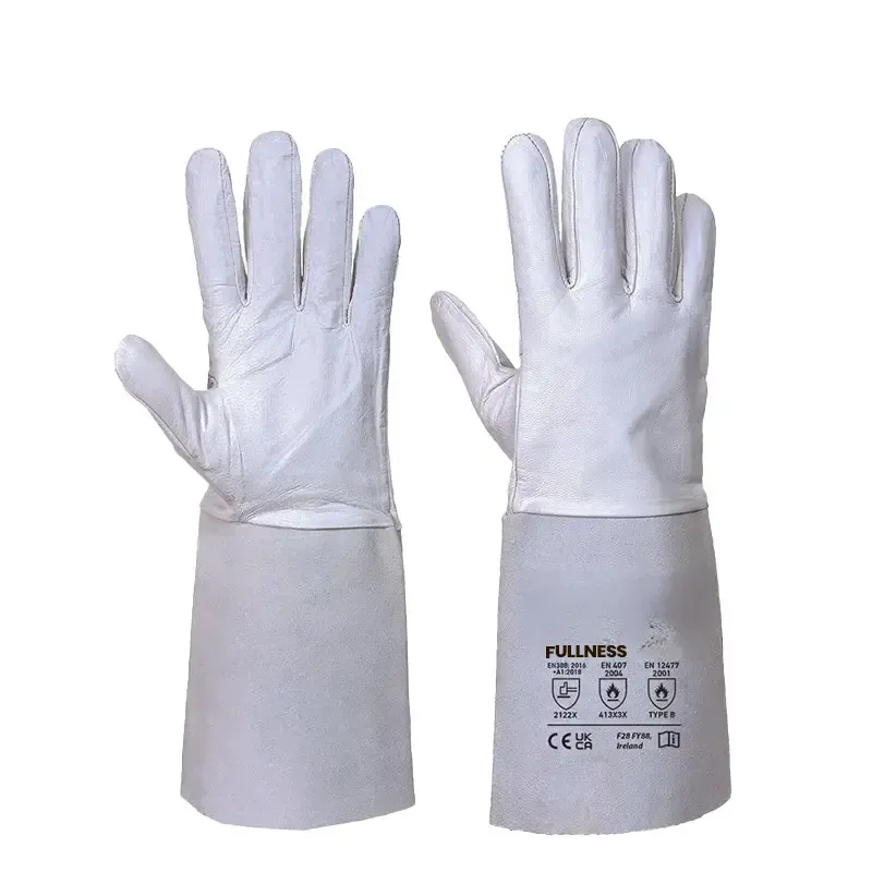Gants de soudeur A520 type B – Blanc et gris