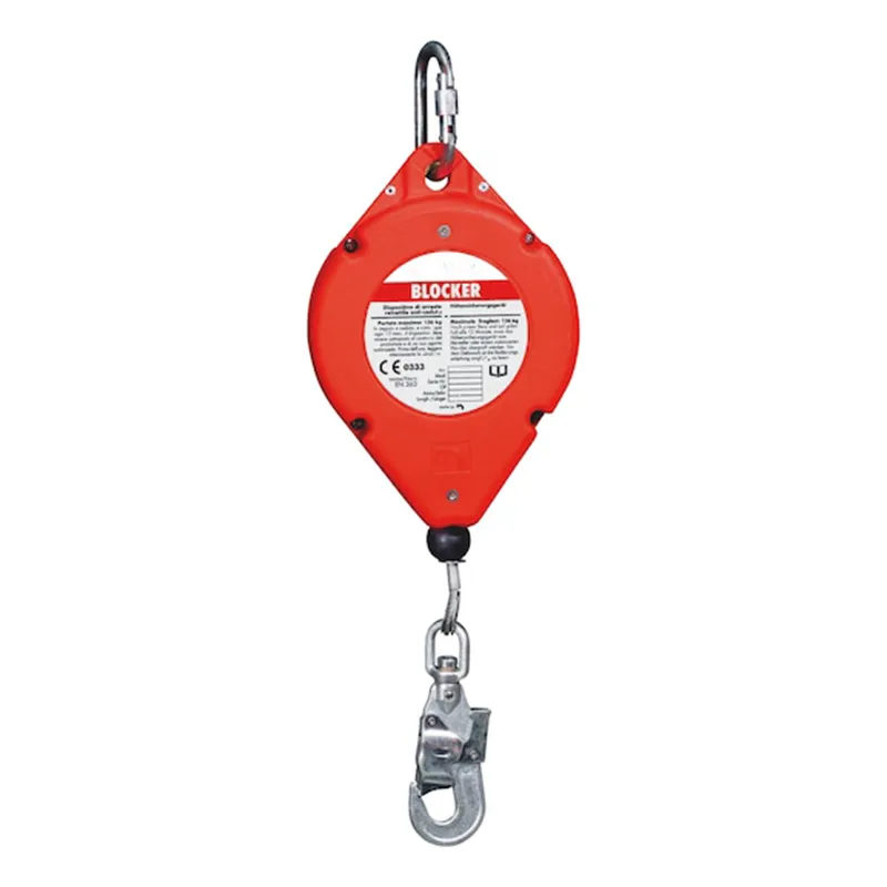 Antichute à rappel automatique 6 m à câble – Rouge