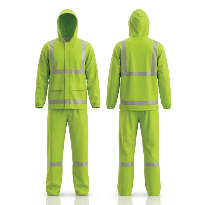 Ensemble de pluie HV imperméable – Vert citron