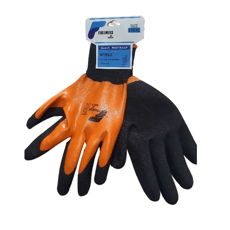 Gants MAXTRASP enduction nitrile 4121X – Noir et orange