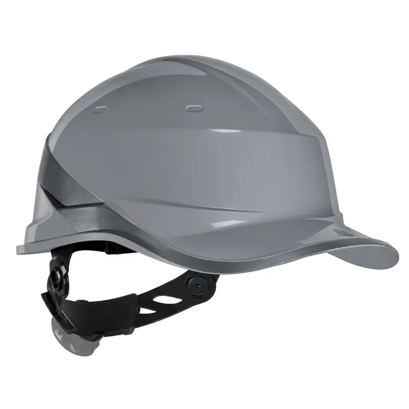 Casque de sécurité type baseball isolant 1000 V, réfléchissant, serrage à molette – Gris