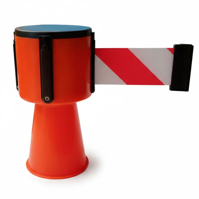 Balise de chantier HV à sangle rétractable – Orange
