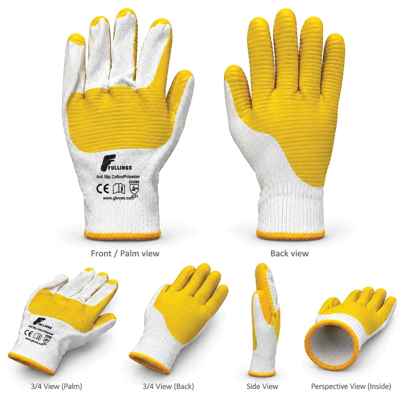 Gants tricot enduction latex 3132X – Jaune