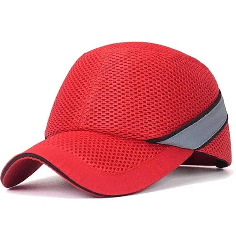 Casquette anti-heurt respirante réfléchissante EN 812 – Rouge