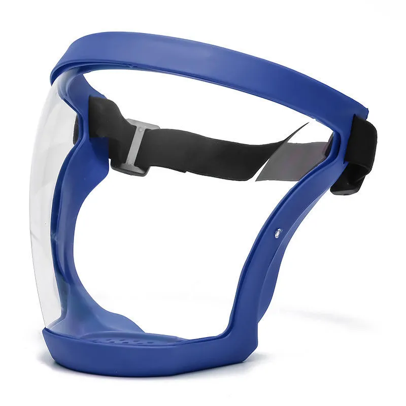 Visière de protection intégrale incolore – Monture bleue